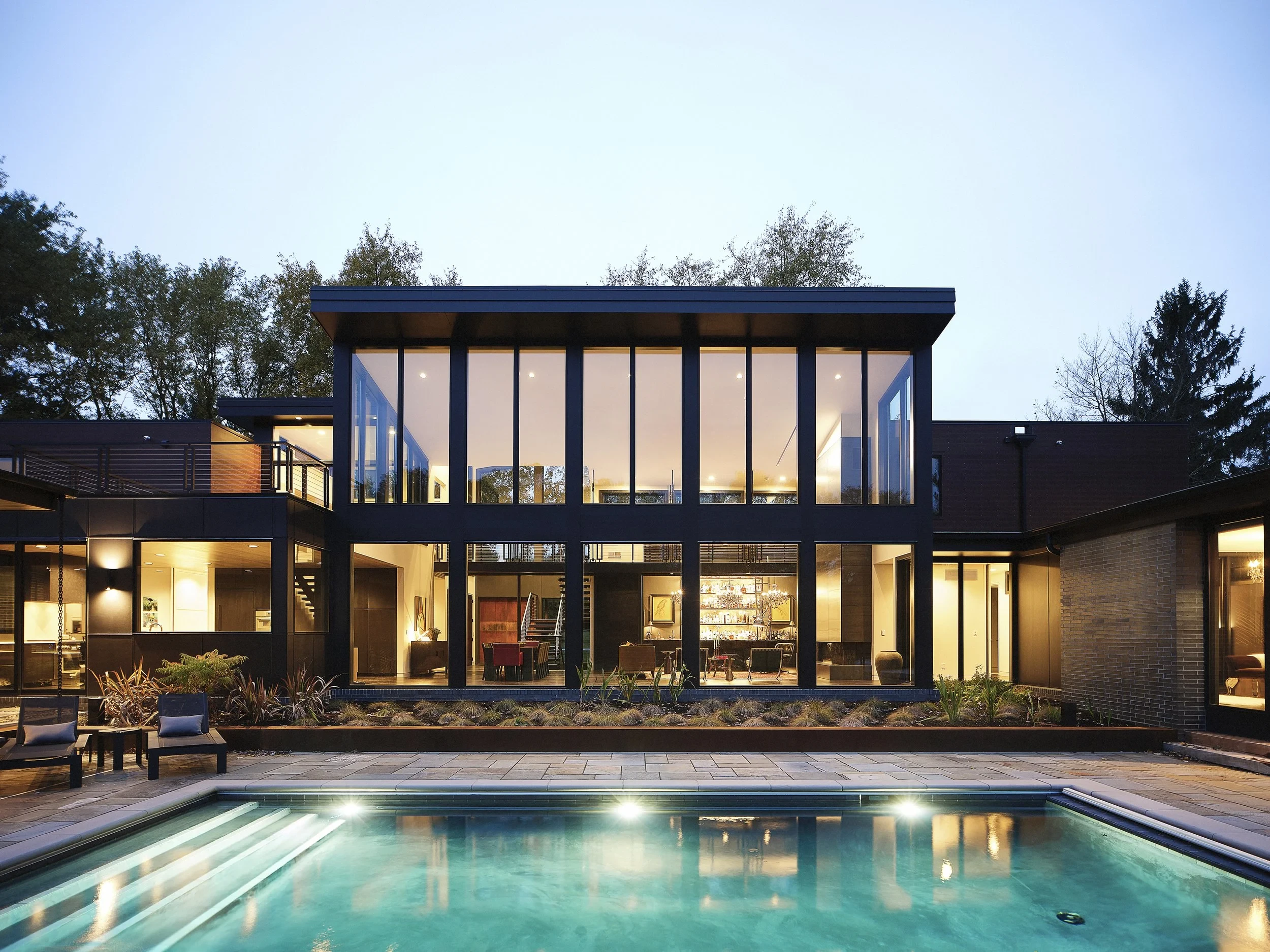 A modern smart home living space